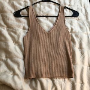 Cropped knit tank